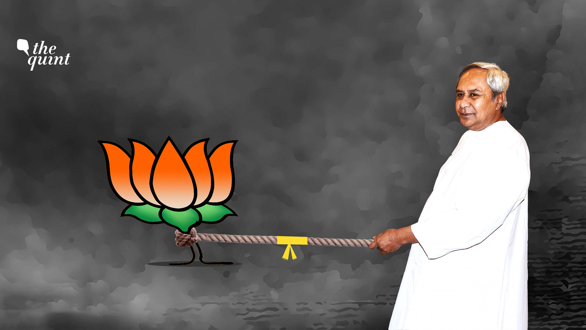 Image of Odisha CM Naveen Patnaik, and the BJP symbol in a tug-of-war, used for representational purposes.