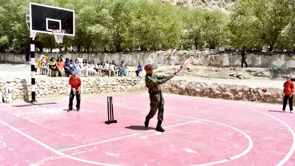 According to reports, Dhoni has also promised to open a cricket academy in Ladakh.