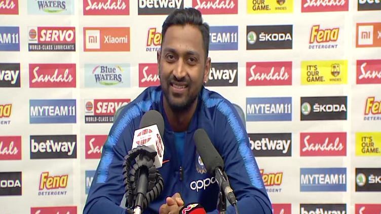 All-rounder Krunal Pandya starred in India’s win in the second T20 against the West Indies.