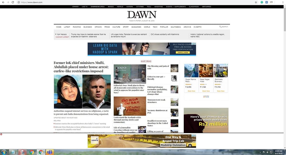 The Quint found out that prominent Pakistani news websites are accessible in India.