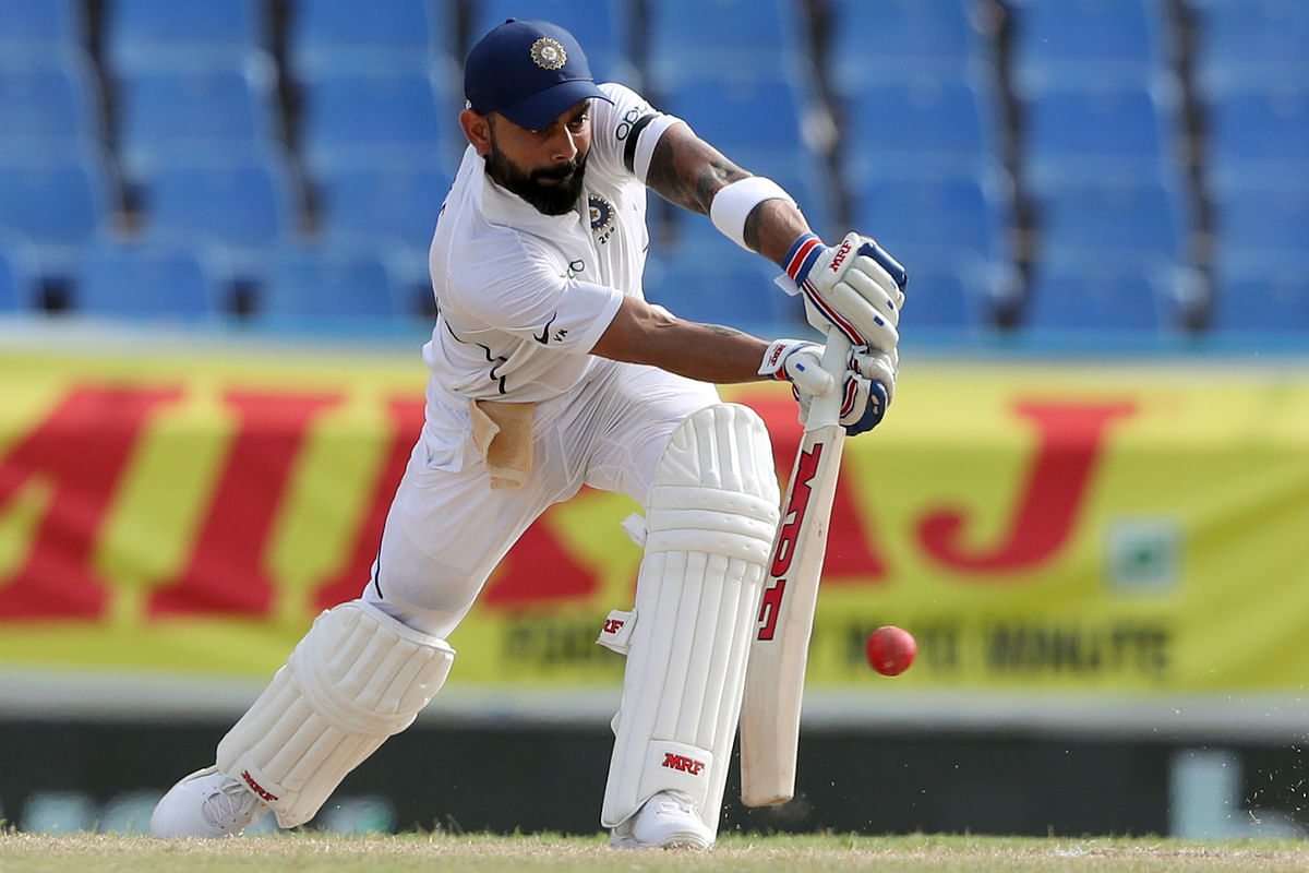 Rahane remained unbeaten on 53 while Kohli was batting on 51 as India reached 185 for three at stumps.