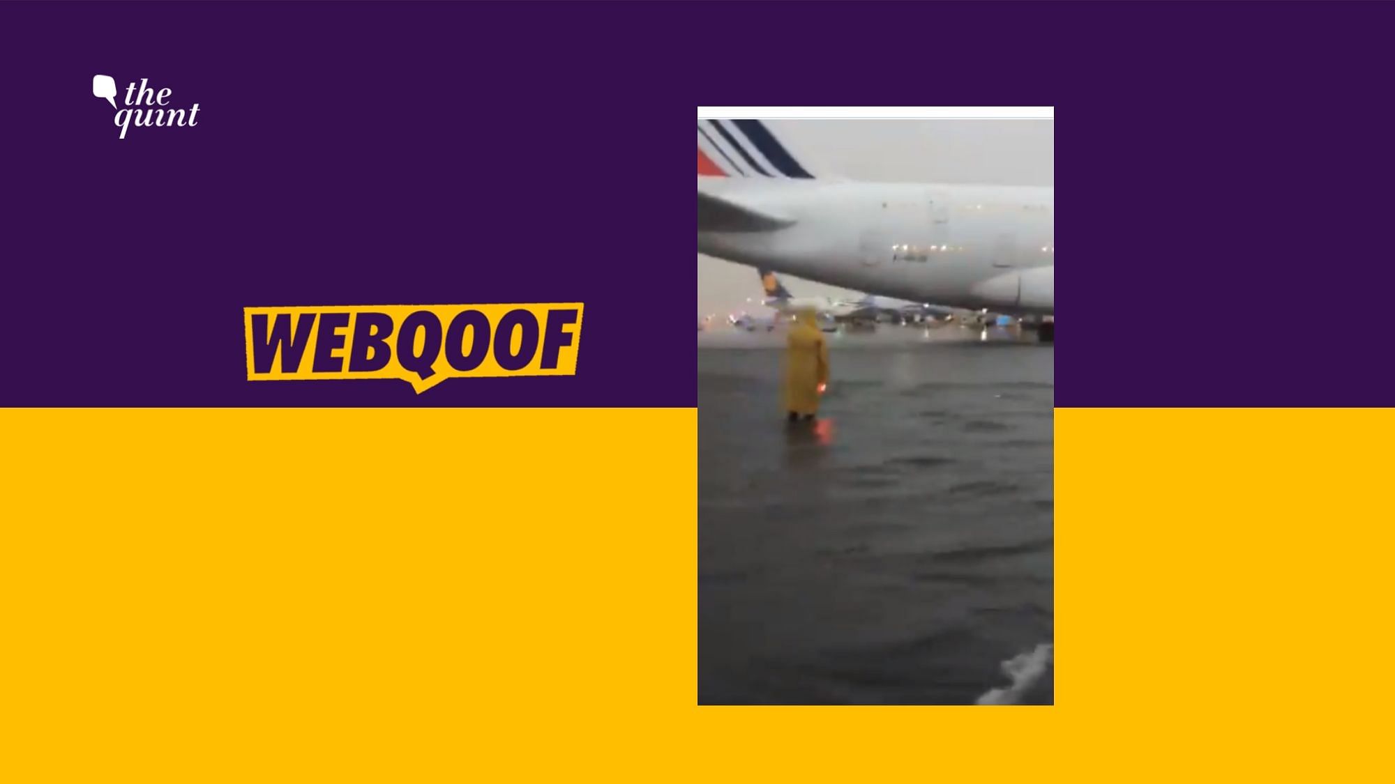 A video falsely claiming to show a flooded Mumbai airport has been circulating on social media.