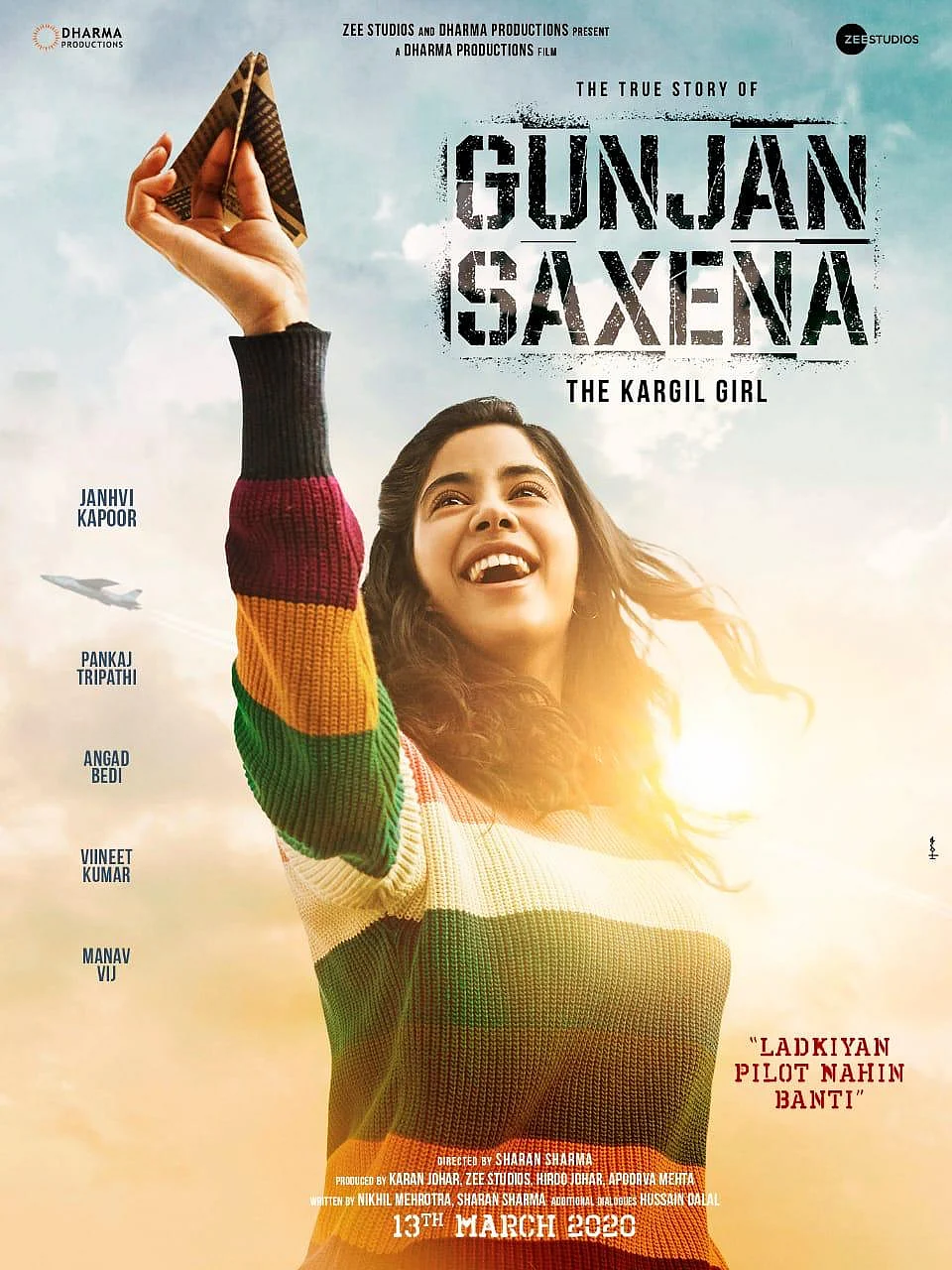 Janhvi Kapoor in and as Gunjan Saxena.