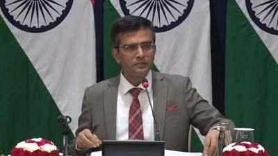 New Delhi: Ministry of External Affairs Spokesperson Raveesh Kumar addresses a press conference, in New Delhi on Aug 29, 2019. (Photo: IANS/MEA)