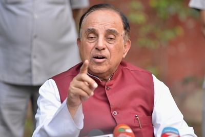 New Delhi: BJP leader Subramanian Swamy addresses a press conference, in New Delhi on June 27, 2018. (Photo: IANS)