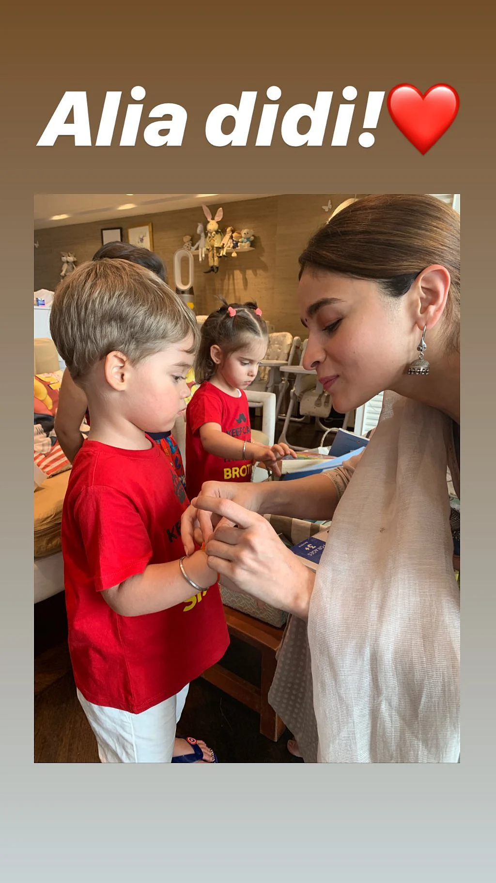 Cuteness Overload! Alia Ties Rakhi on Karan Johar’s Son Yash