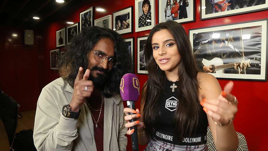 Rapper Emiway Bantai with Indian-Australian singer Celina Sharma.