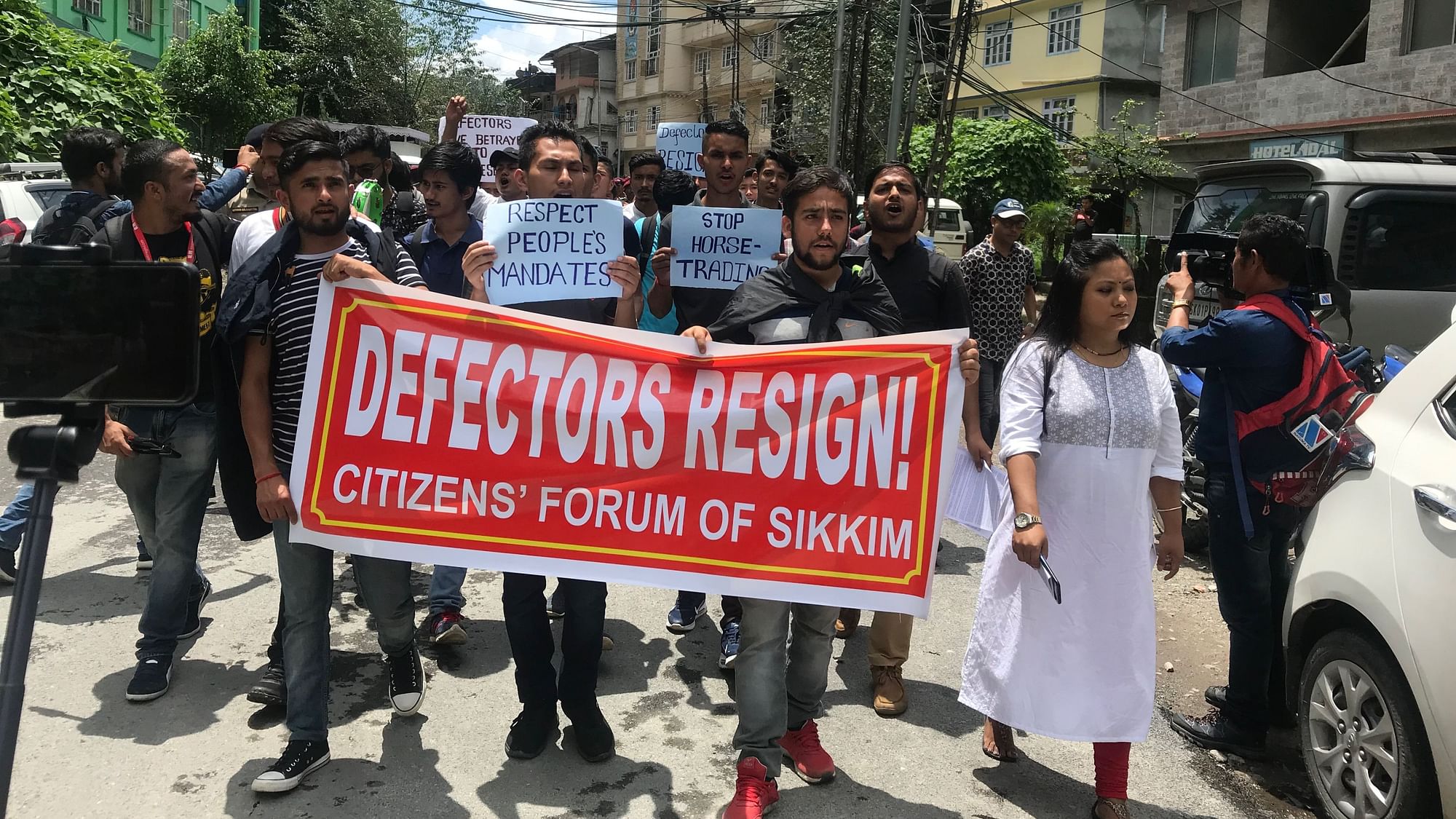 Citizens protest in Gangtok on 20 August 2019. Image used for representational purposes.