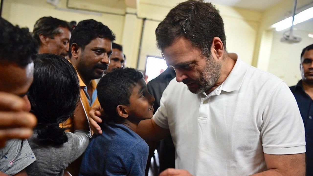 Rahul Gandhi visited the flood-affected Wayanad.