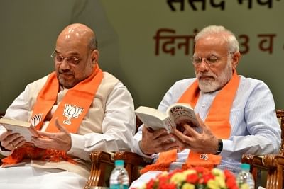 Prime Minister Narendra Modi and Union Home Minister Amit Shah. (Photo: IANS)
