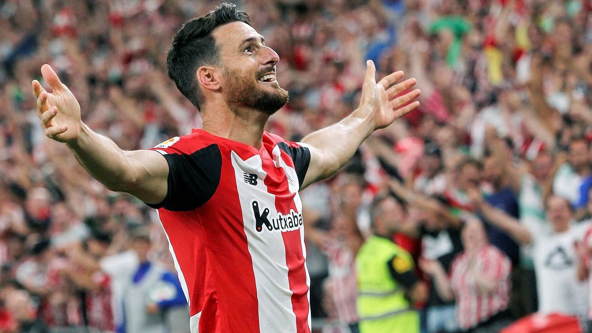 Aritz Aduriz threw himself into the air and acrobatically volleyed past Marc-Andre ter Stegen to score the winner.