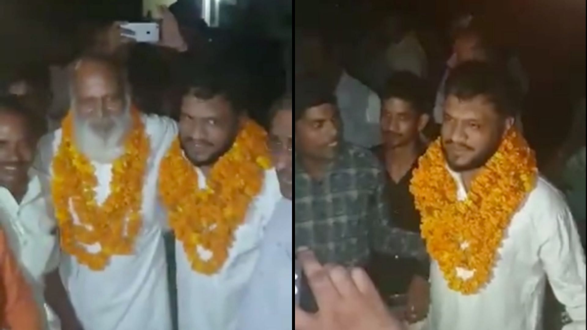 Supporters were seen taking selfies and garlanding the accused, who were released from Bulandshahr District Jail late on Saturday, 24 July, evening.