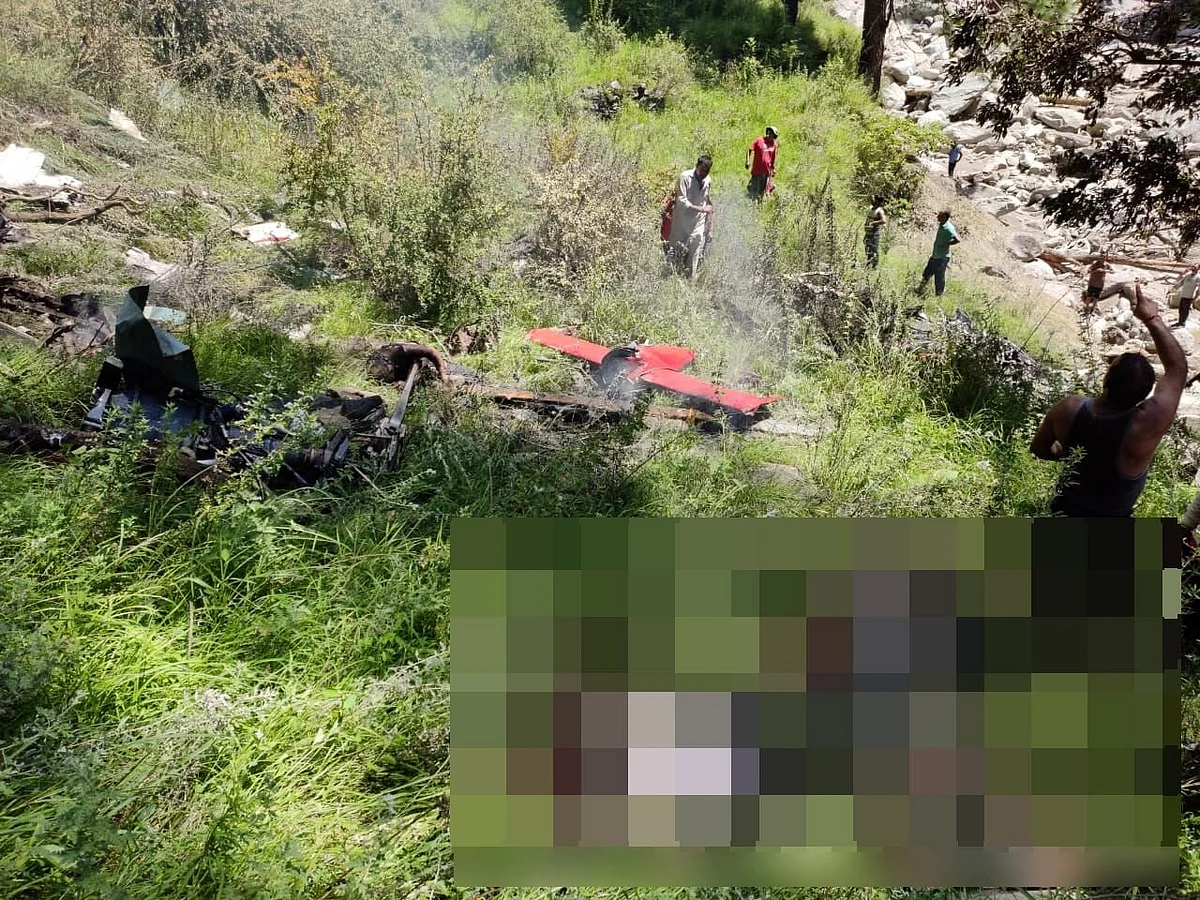 Visuals from the site of the crash.