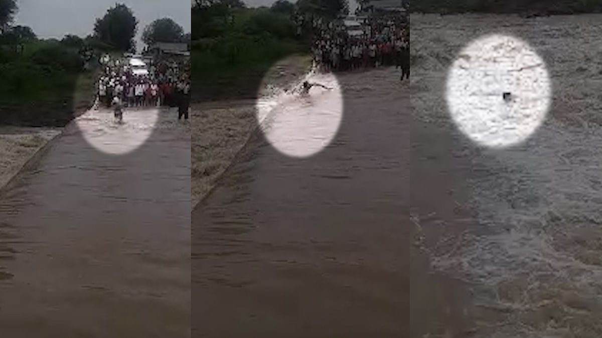 Youth Swept Away While Crossing a Bridge in MP’s Khargone