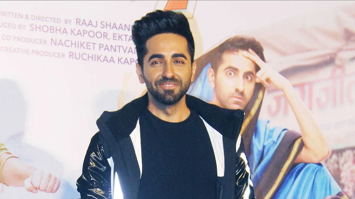Ayushmann Khurrana at the trailer launch of his next film <i>Dream Girl</i>.