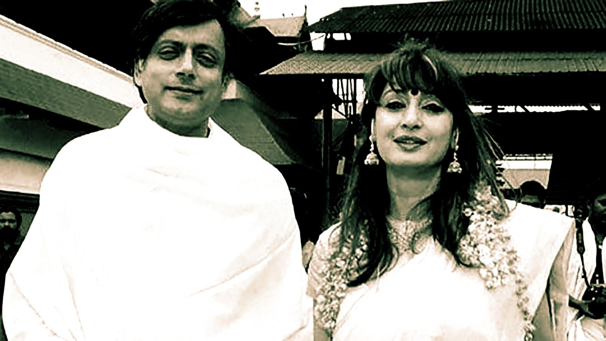 Congress MP Shashi Tharoor and his deceased wife, Sunanda Pushkar.