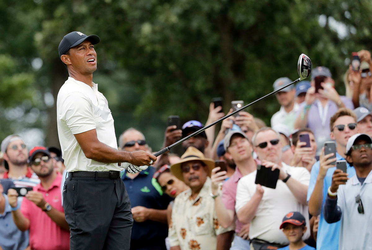 A season that began with Tiger Woods celebrating a fifth Masters title ended with a fifth surgery on his left knee.