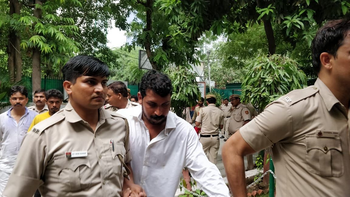 Chandrashekhar Azad and 95 others have been arrested and presented before a judge on Thursday