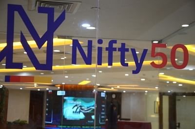 Mumbai: A view of the newly launched logo of Nifty50 at NSE building, Bandra Kurla Complex in Mumbai on May 28, 2019. (Photo: IANS)