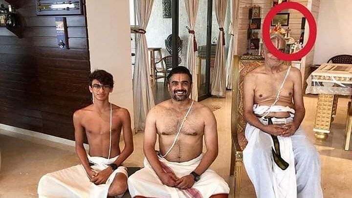 A troll objected to a cross in the background of a picture of R Madhavan’s home that he had posted.
