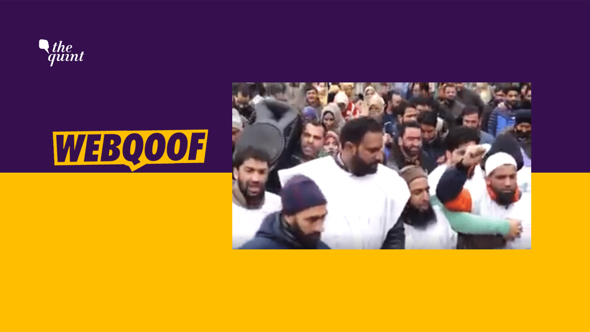 A YouTube video falsely claims that it shows a recent protest held in Kashmir against the abrogation of Article 370