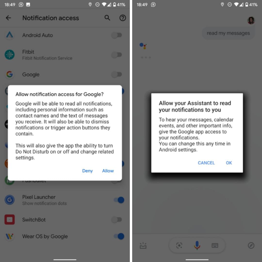 The latest feature on Google Assistant will offer access to apps like Telegram from which text can be read.
