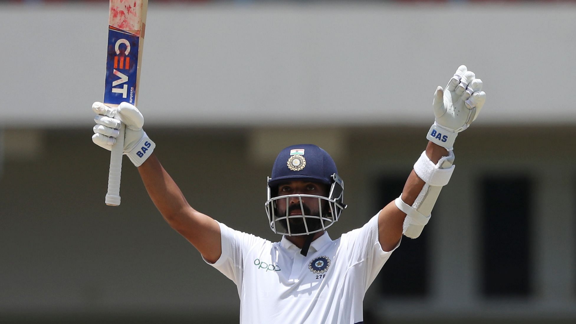 Indian batsman Ajinkya Rahane notched up his first ton in over two years.