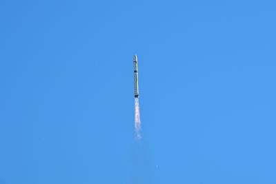 JIUQUAN, Dec. 3, 2017 (Xinhua) -- China launches a land exploration satellite into a preset orbit from the Jiuquan Satellite Launch Center in the Gobi desert, northwest China