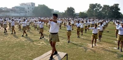 RSS volunteers. (File Photo: IANS)