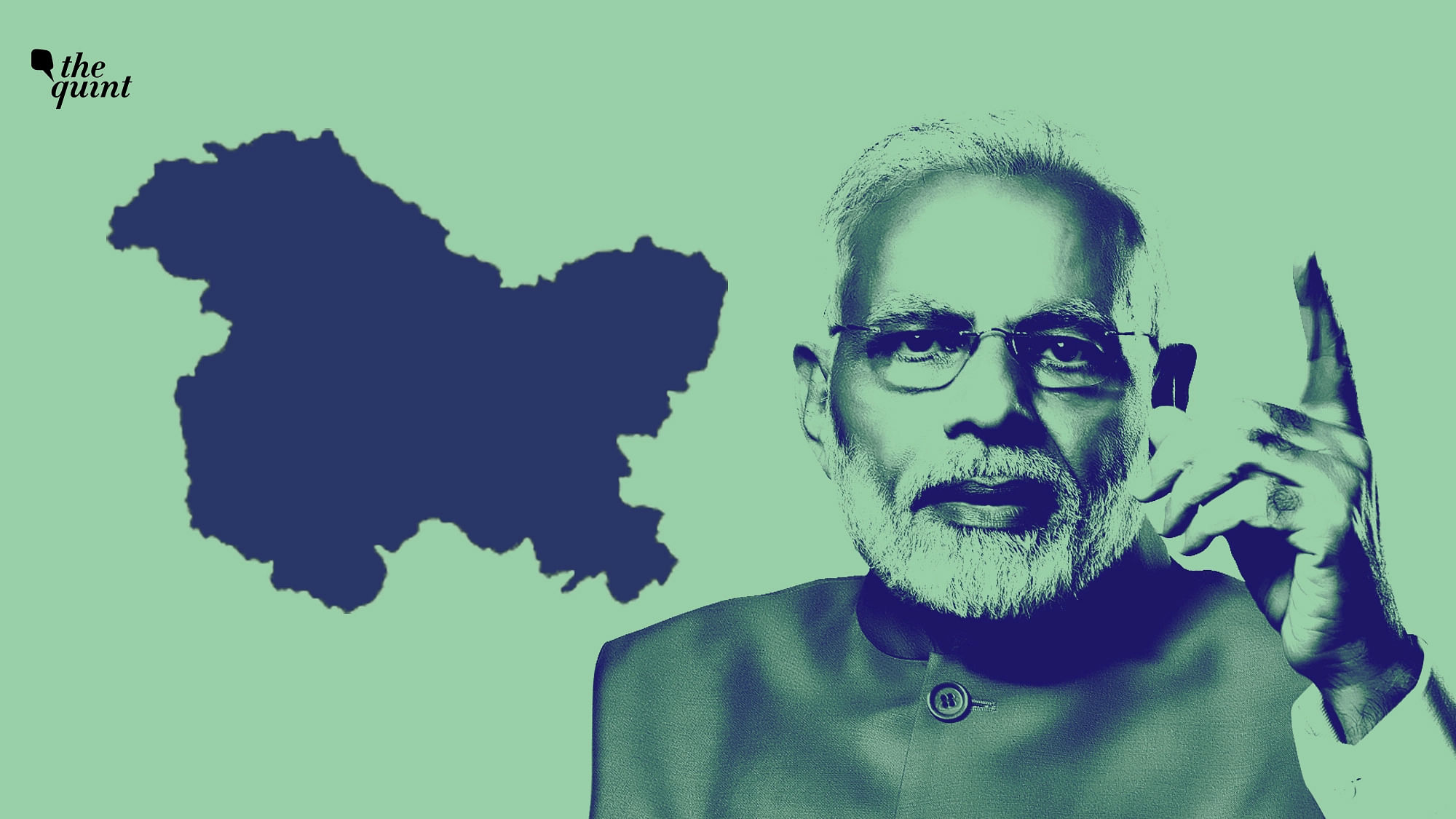 Image of PM Modi and map of J&amp;K used for representational purposes.