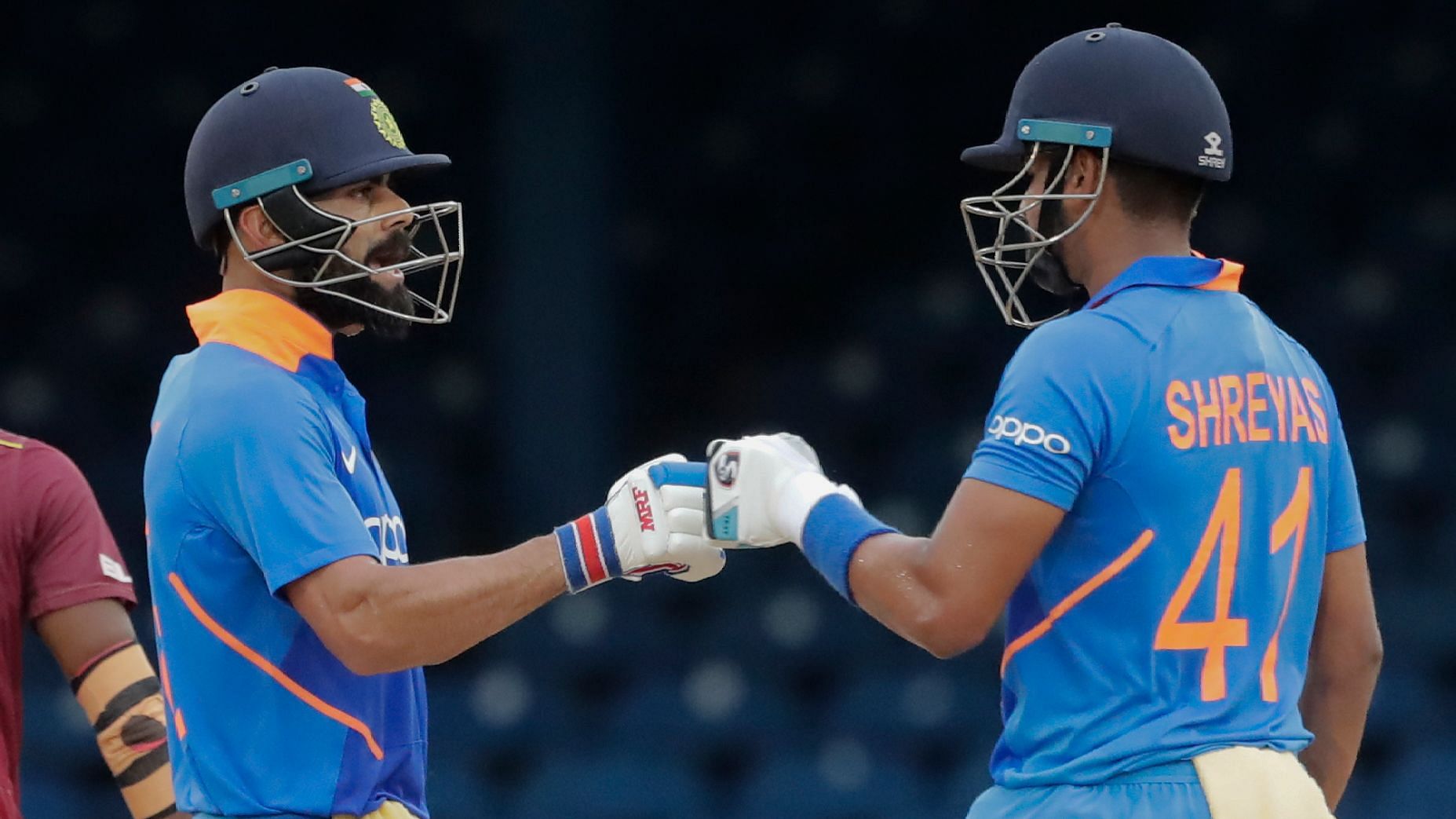 Virat Kohli (left) and Shreyas Iyer put on back-to-back century stands of 125 and 120 in the 2nd and the 3rd ODI respectively.