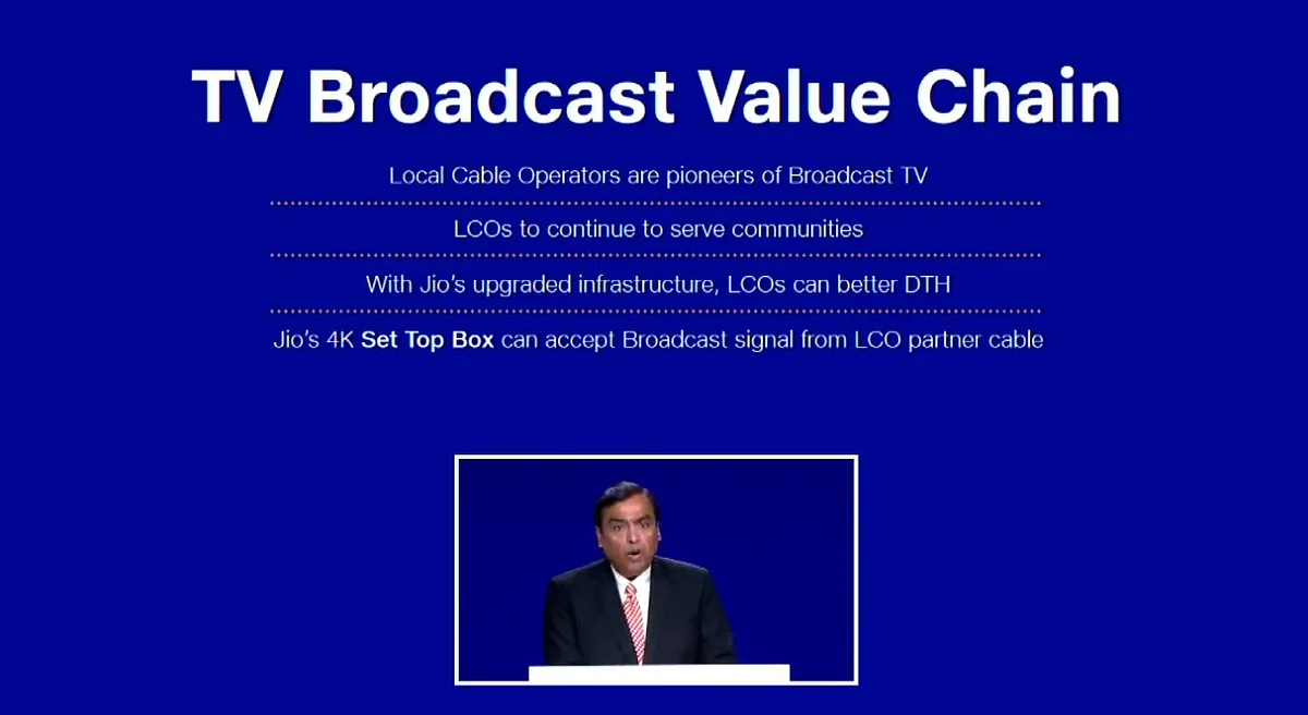 It’s not just broadband, Jio will offer TV streaming service also.