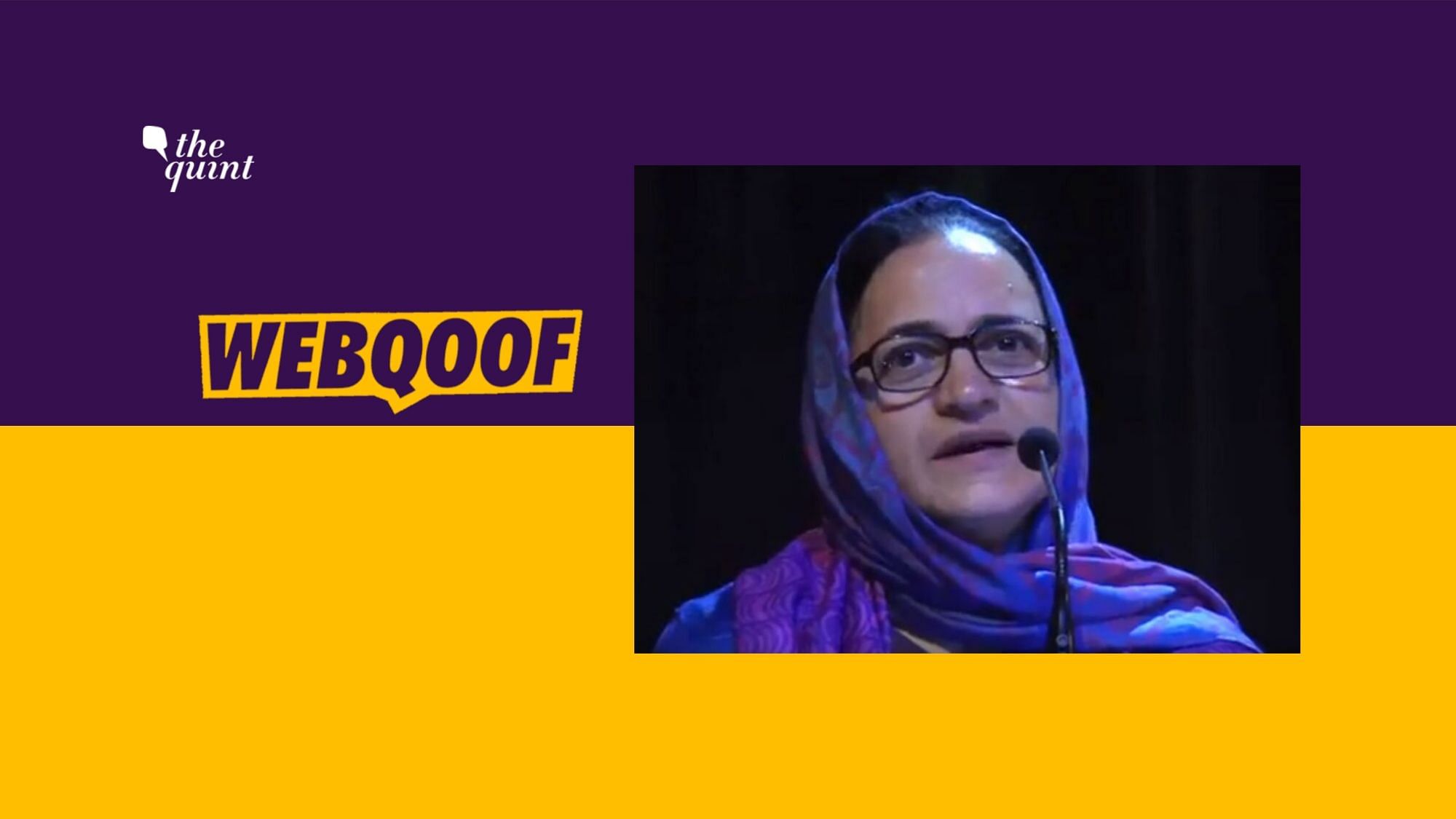The woman in the video is Professor Hameedah Nayeem of Kashmir University.