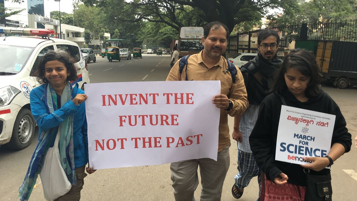 Bengaluru’s March for Science demanded 10% of the budget be diverted to education, with 3% for science and tech.