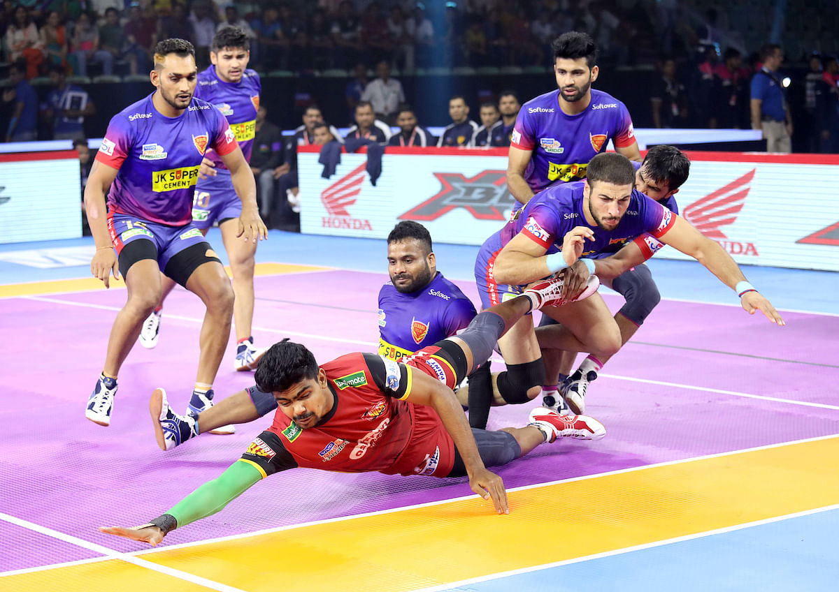 Delhi trailed for most parts of the match but inflicted a crucial All-Out in the final minutes.
