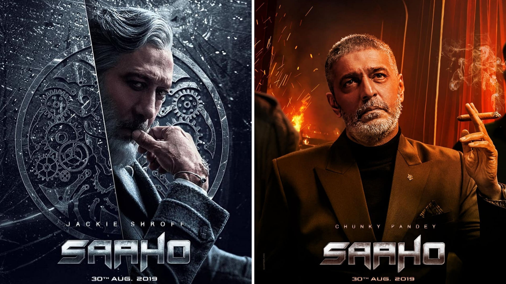 Jackie Shroff and Chunky Panday in posters for Saaho.