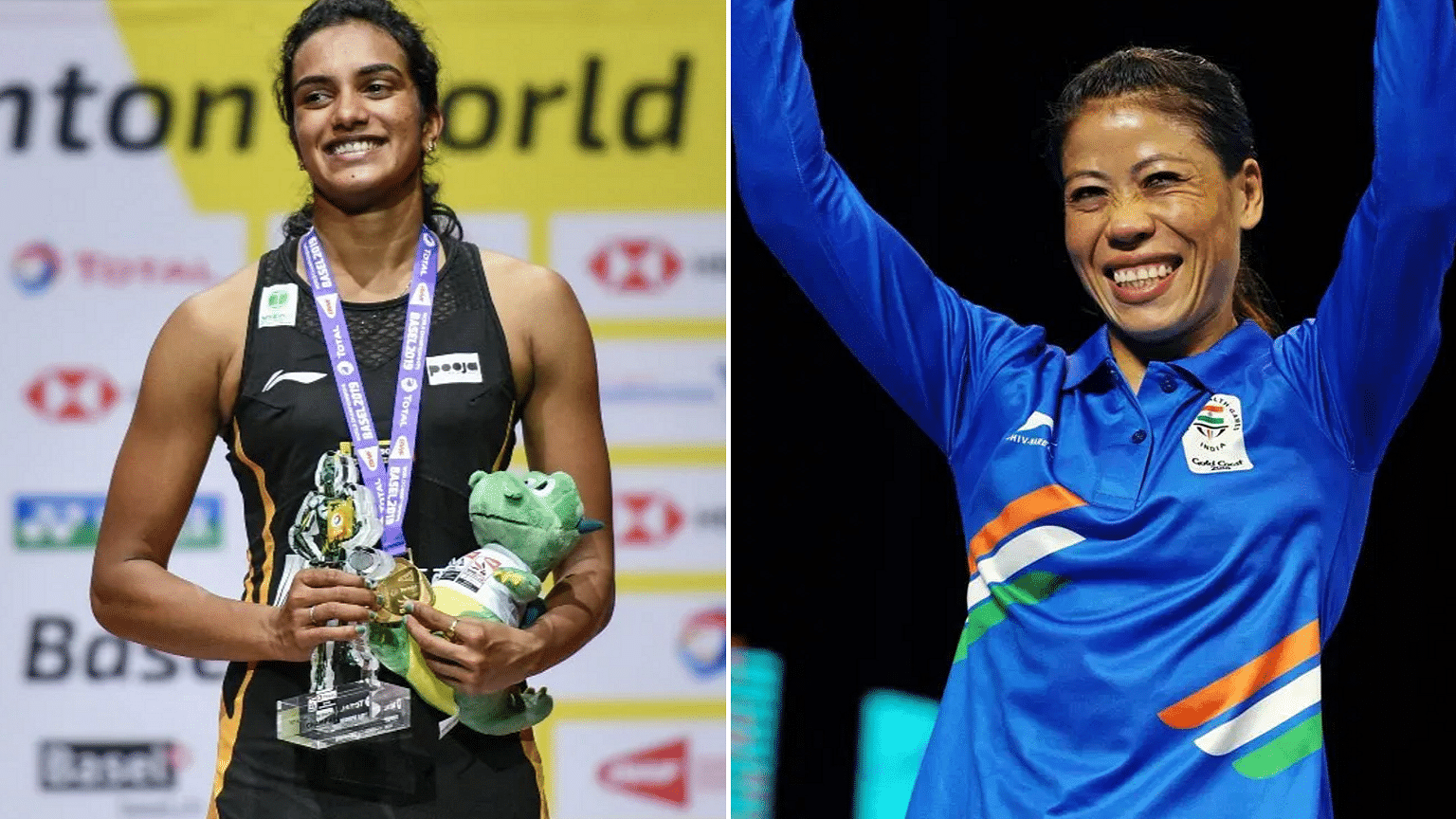 Mary Kom’s (left) was recommended for Padma Vibhushan while PV Sindhu has been recommended for the Padma Bhushan.