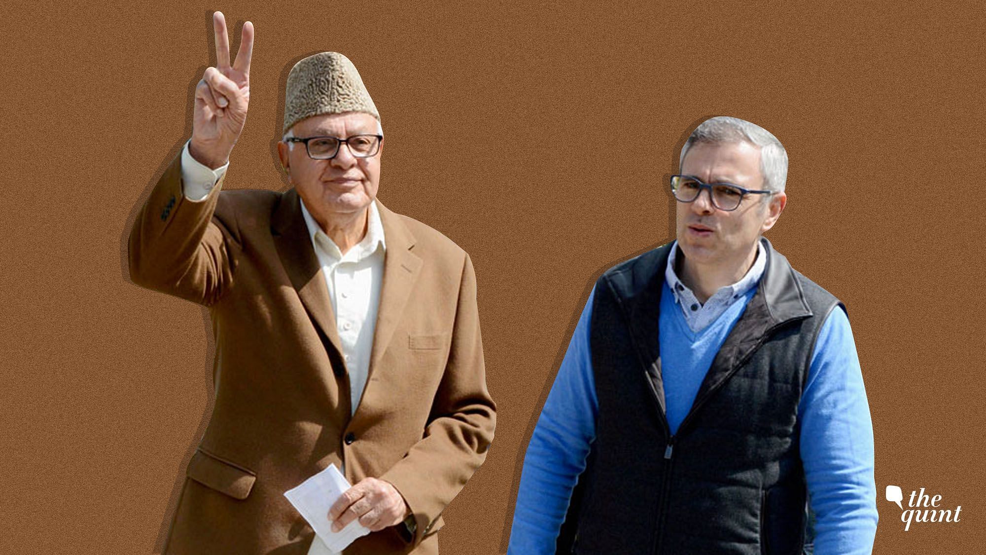Two MPs from the National Conference Party have been allowed to meet Dr Farooq Abdullah and Mr Omar Abdullah, President and Vice President of their party, respectively.