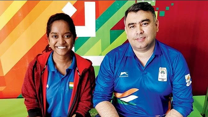 File picture of Elavenil Valarivan with Gagan Narang.