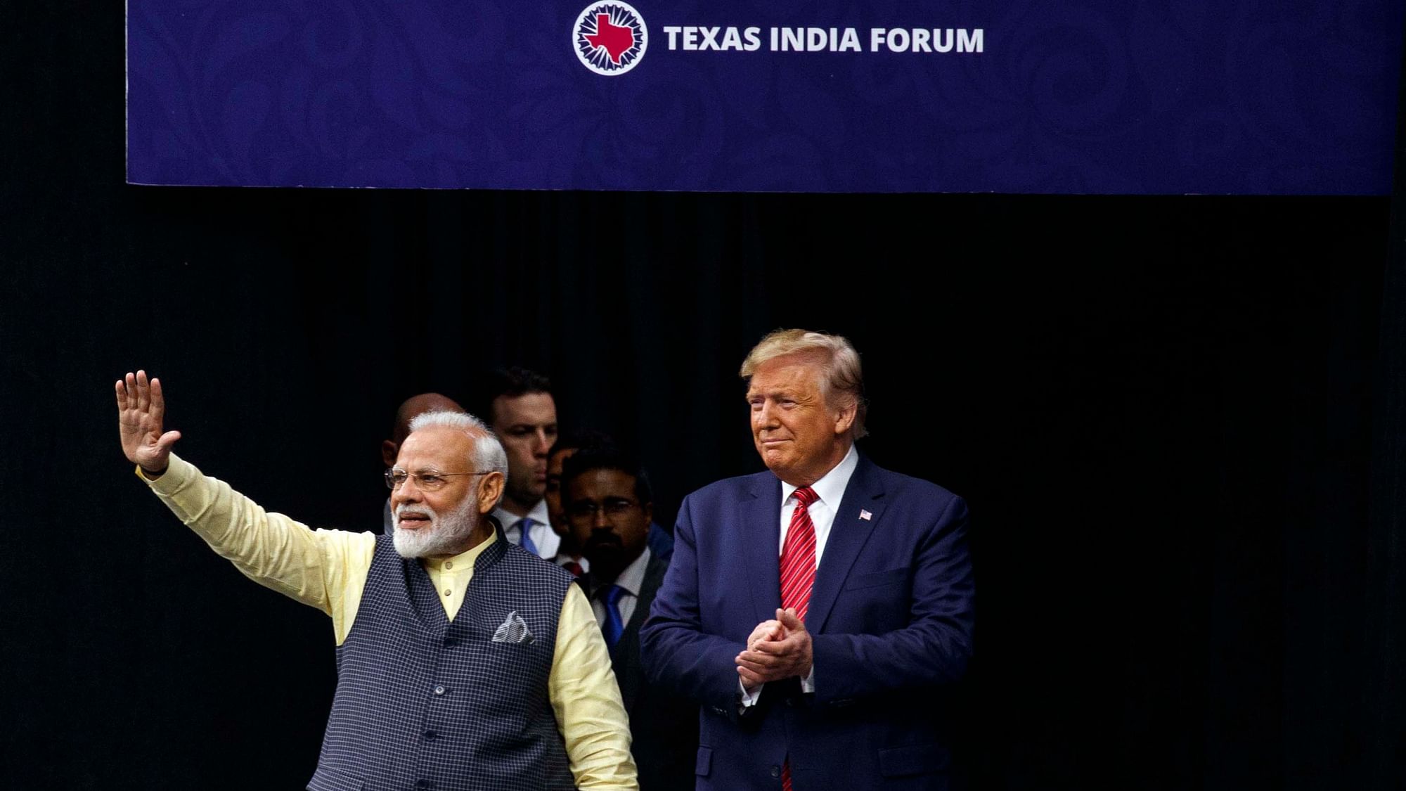 PM Modi with Donald Trump.