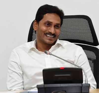 Amaravati: Andhra Pradesh Chief Minister Y.S. Jagan Mohan Reddy chairs a review meeting with Departments of Trade and Taxes, Excise, Registration, Stamps and Transport  in Amaravati on Aug 28, 2019. (Photo: IANS)
