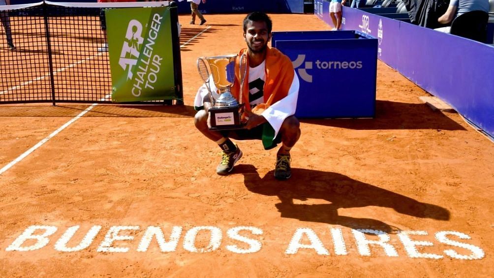 India’s Sumit Nagal defeated World no 166 Facundo Bagnis 6-4, 6-2 to bag the Buenos Aires Challenger Singles title.