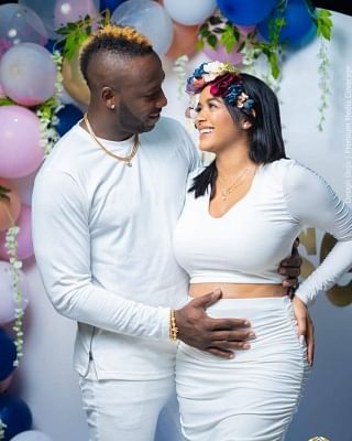 Star West Indies cricketer Andre Russell and wife Jassym Lora are expecting their first baby soon and the couple recently announced the gender of their baby in a unique way during a party here.