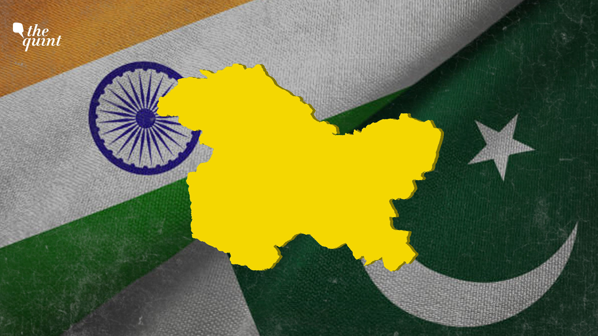 Image of India and Pakistan’s flags (background) and Kashmir map used for representational purposes.