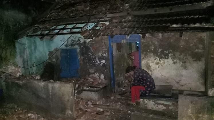 Heavy rains in Chennai on Thursday morning caused a portion of a residence’s wall in Mannady to crash down on a 42-year-old woman.