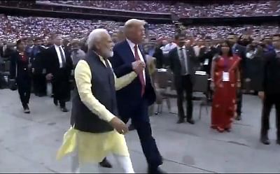 Houston: Prime Minister Narendra Modi and US President Donald Trump during the