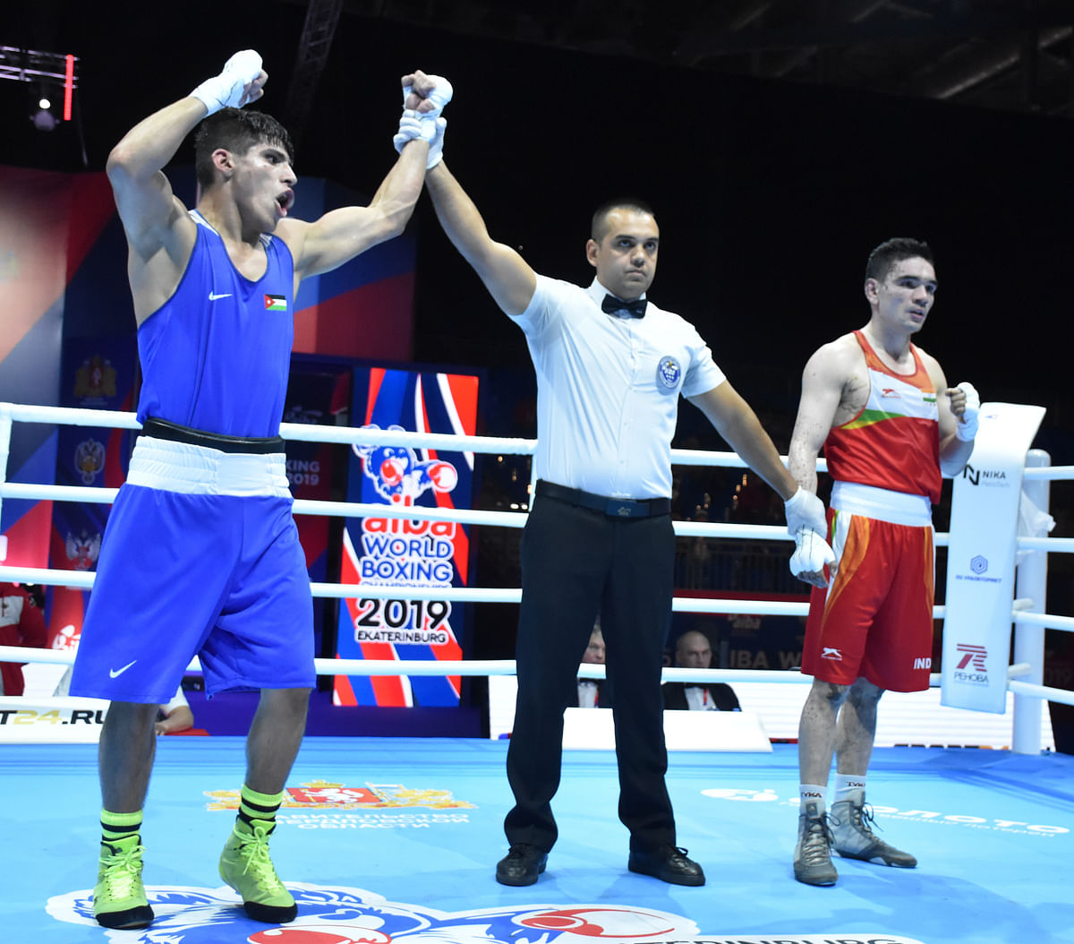 Duryodhan Singh Negi lost to Jordan’s Zeyad Eashash in the second round of the World Men’s Boxing Championship.