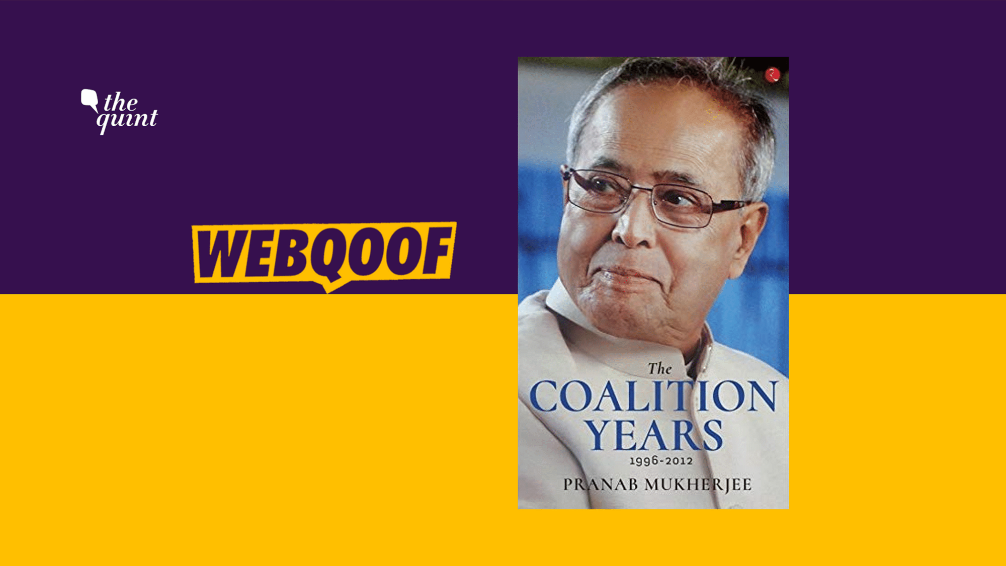 An article falsely claimed that Pranab Mukherjee’s book mentioned that Sonia Gandhi is anti-Hindu.