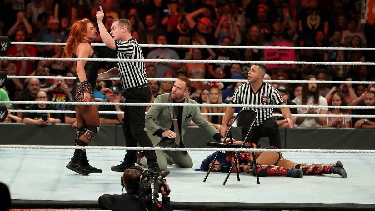 Becky Lynch has been fined $10,000 by the World Wrestling Entertainment (WWE) after she struck a referee with a chair.