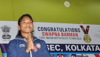 Swapna Barman. (Photo: Kuntal Chakrabarty/IANS)